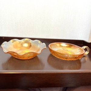 1950s Jeannette Glass Company Floragold dishes